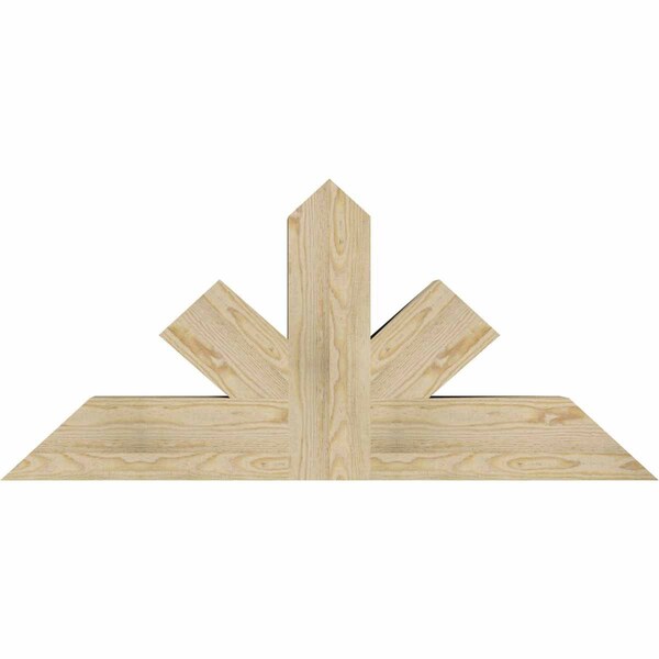 Ekena Millwork Saratoga Rough Sawn Timber Gable Bracket, Douglas Fir, 48"W x 22"H x 6"D x 6"F, 11/12 Pitch GBW048X22X0606SAR00RDF - main